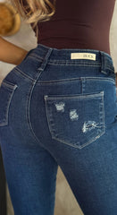 Jean Skinny, Tela Stretch, Tiro medio, Ref: 1980