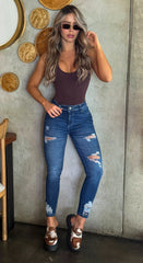 Jean Skinny, Tela Stretch, Tiro medio, Ref: 1980