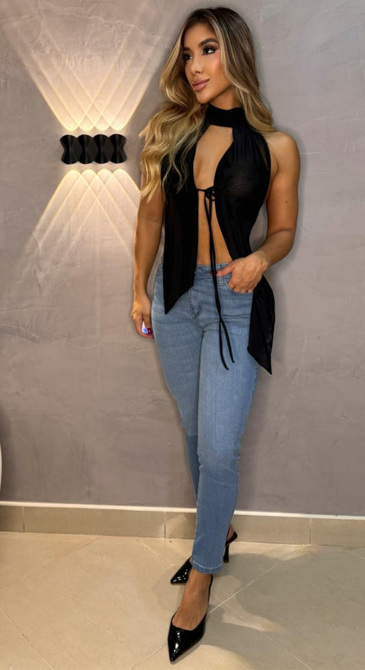 Jean Skinny, Tela Stretch, Tiro medio, Ref: 1914