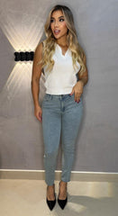 Jean Skinny, Tela Stretch, Tiro medio, Ref: 1978