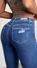 Jean Skinny, Tela Stretch, Tiro medio, Ref: 1994