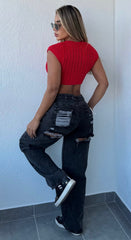 Jean Bota Recta, Tela Rígida, Tiro medio, Ref: 2055