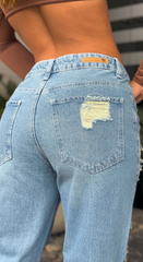Jean Boyfriend, Tela Rígida, Tiro medio, Ref: 2813