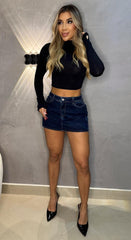 Falda Short, Tela rígida, Tiro medio, Ref: 1900