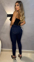 Jean Skinny, Tela Stretch, Tiro medio, Ref: 1944