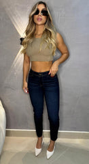 Jean Skinny, Tela Stretch, Tiro medio, Ref: 1971