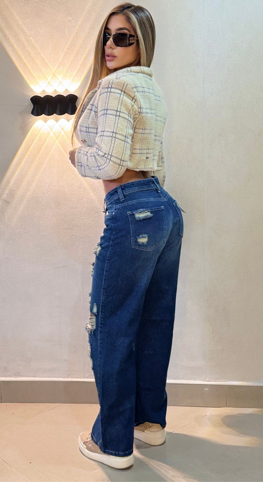 Jean Bota recta, Tela Rígida, Tiro medio, Ref: 2062