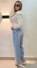 Jean Bota recta, Tela Rígida, Tiro medio, Ref: 2078