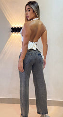 Jean Bota Recta, Tela Rígida, Tiro medio, Ref: 2085