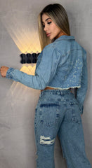 Chaqueta denim, Tela rígida , Ref: 2456