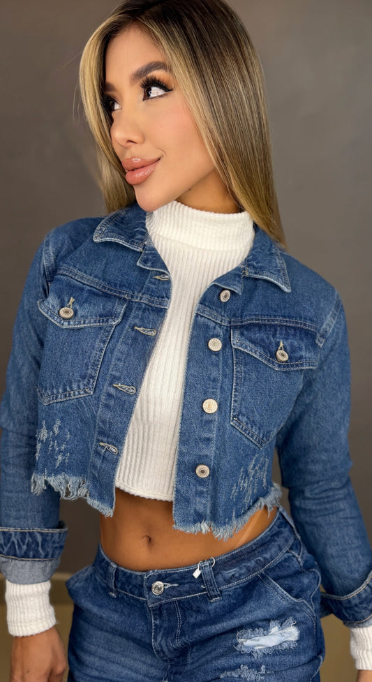 Chaqueta denim, Tela rígida , Ref: 2457