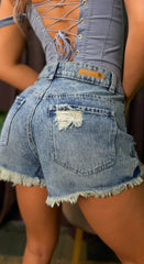Mini Short, Tela rígida, Tiro medio, Ref: 2471