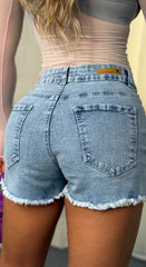 Mini Short, Tela stretch, Tiro medio, Ref: 2491