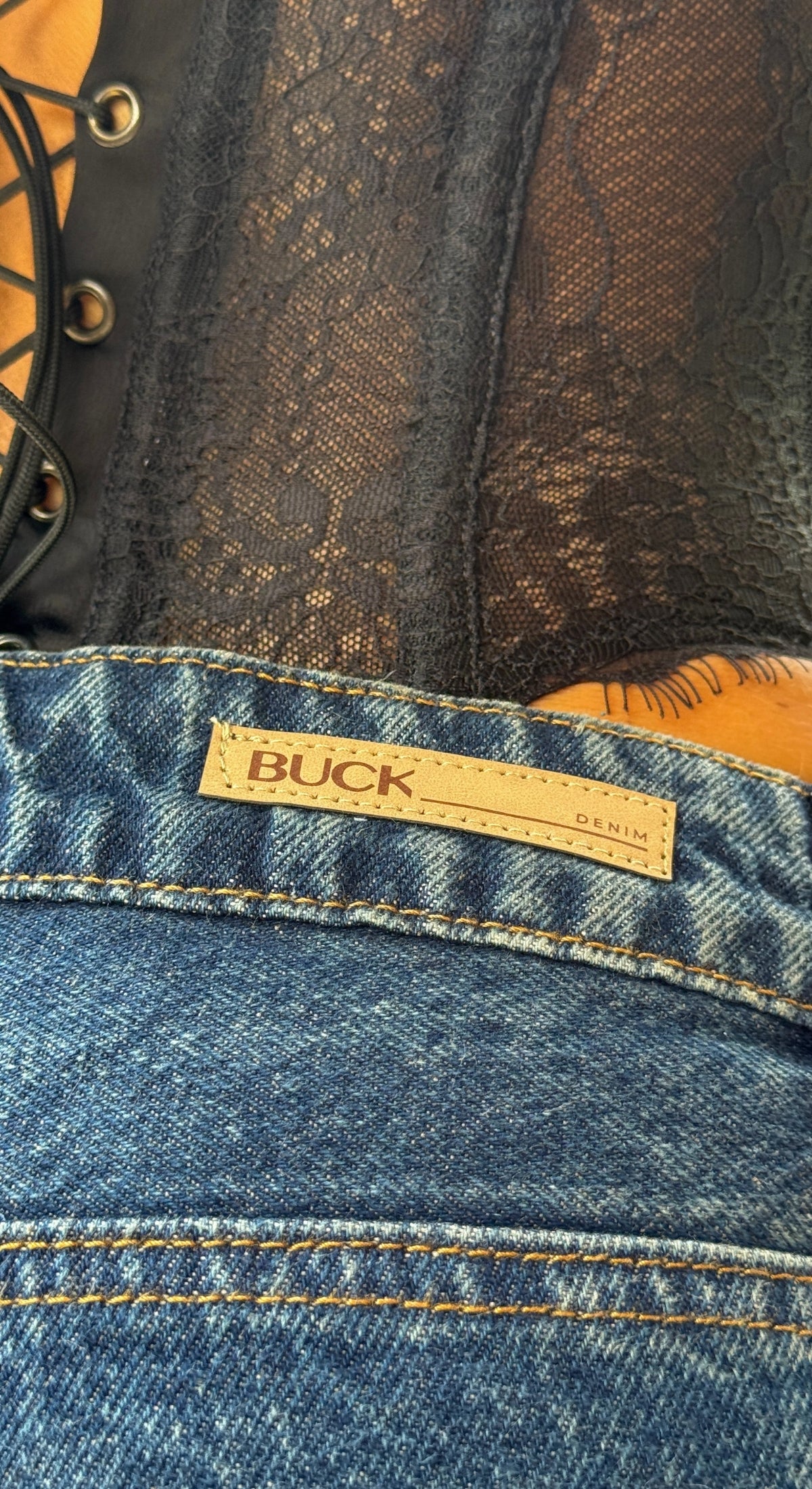 Jean wide leg BUCK JEANS dark blue