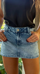 Falda Short, Tela stretch, Tiro medio, Ref: 1854