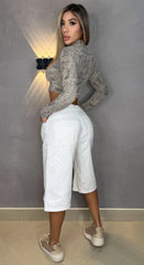 Maxibermuda, Tela rígida, Tiro medio, Ref: 2412