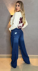 Jean Bota Recta, Tela Rígida, Tiro medio, Ref: 2363