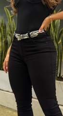 Jean Skinny, Tela Stretch, Tiro medio, Ref: 1340-1