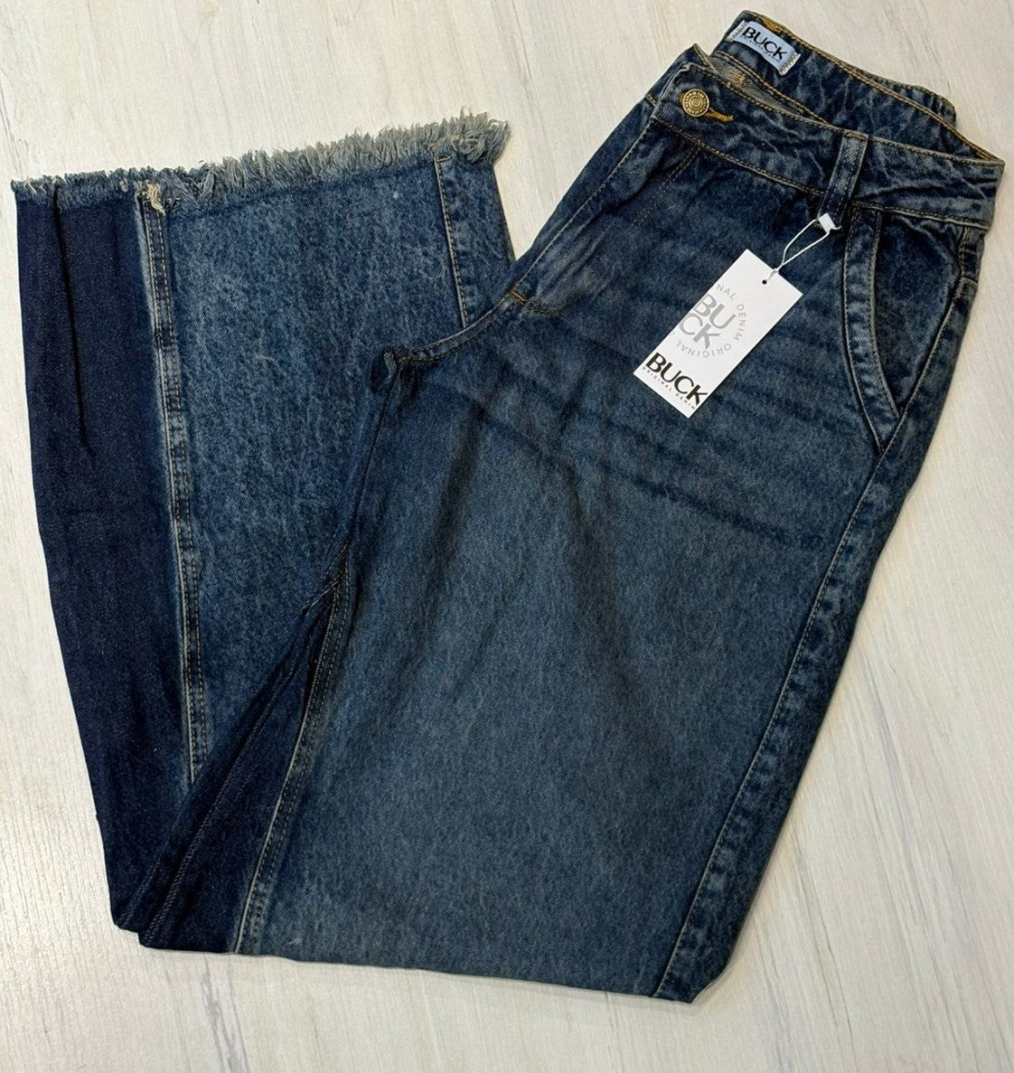 Jean wide leg BUCK JEANS dark blue